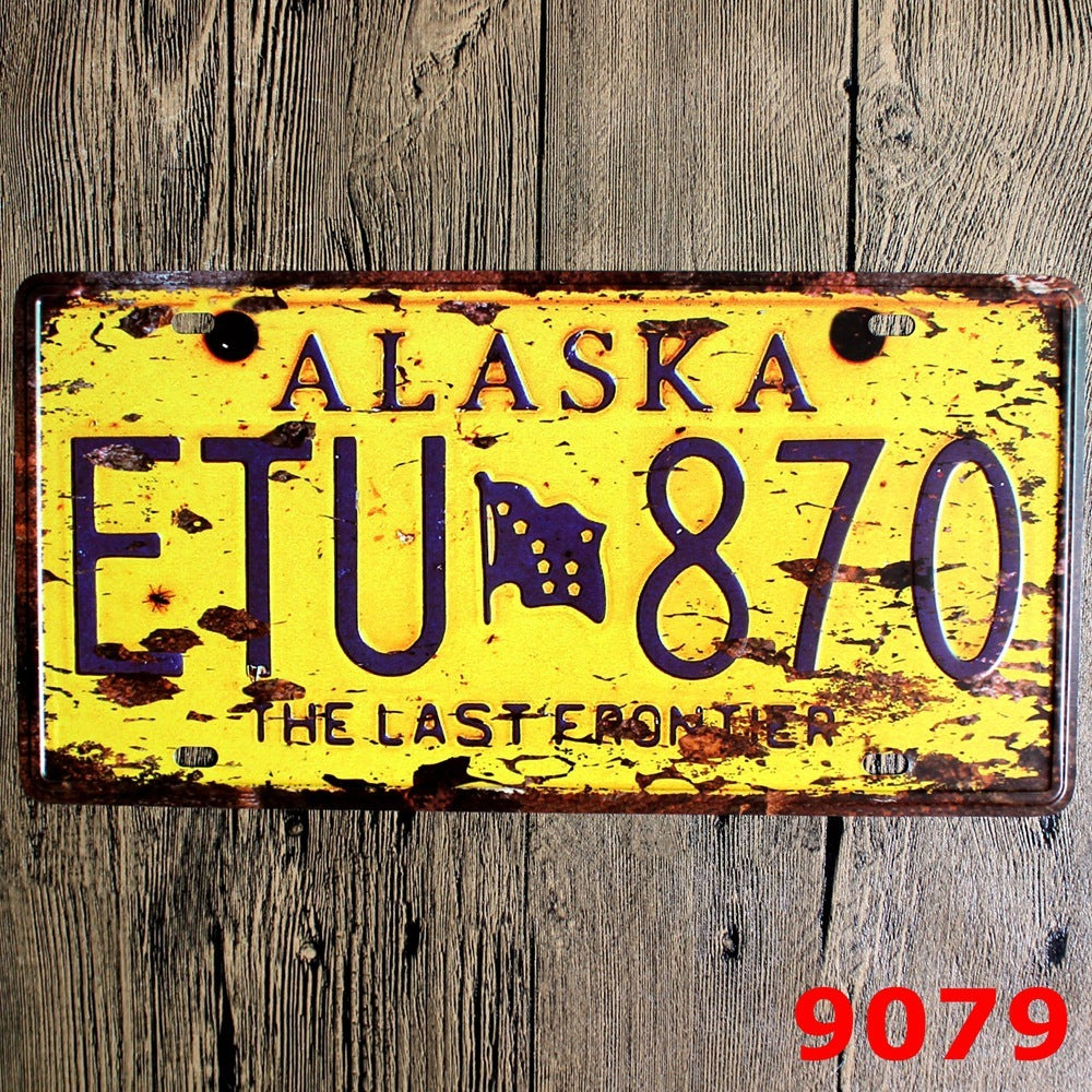 License Plate Decorative Sign