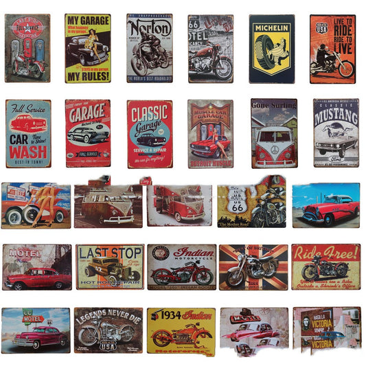 Retro Tin Garage Sign