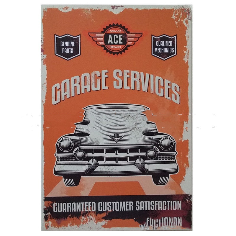 Retro Tin Garage Sign