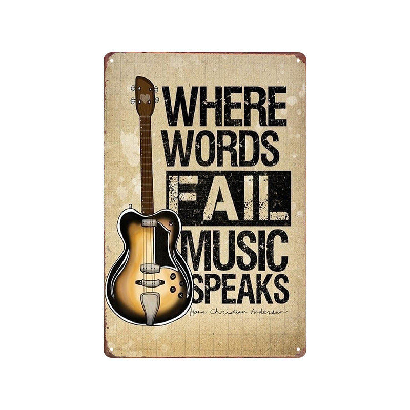 Rock Music Retro Tin Sign