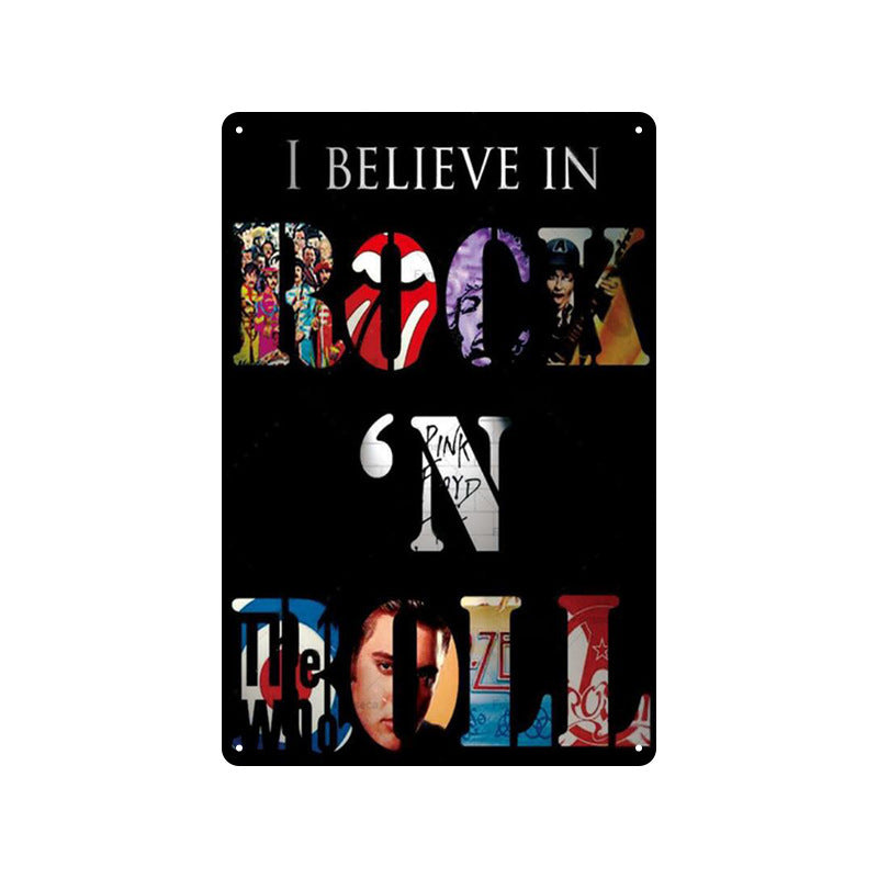 Rock Music Retro Tin Sign