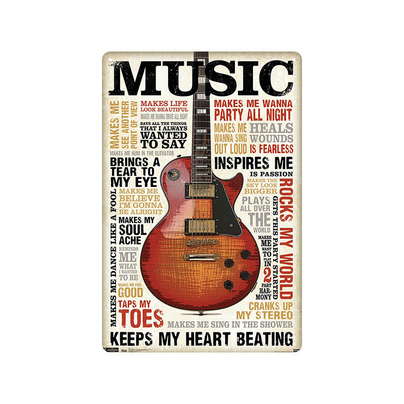 Rock Music Retro Tin Sign