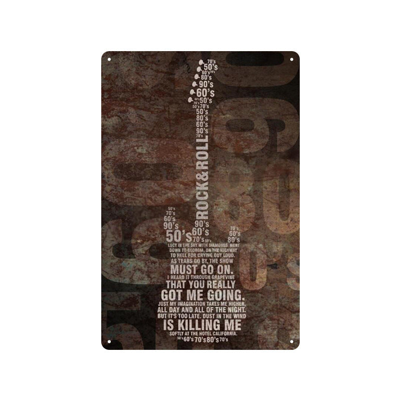 Rock Music Retro Tin Sign