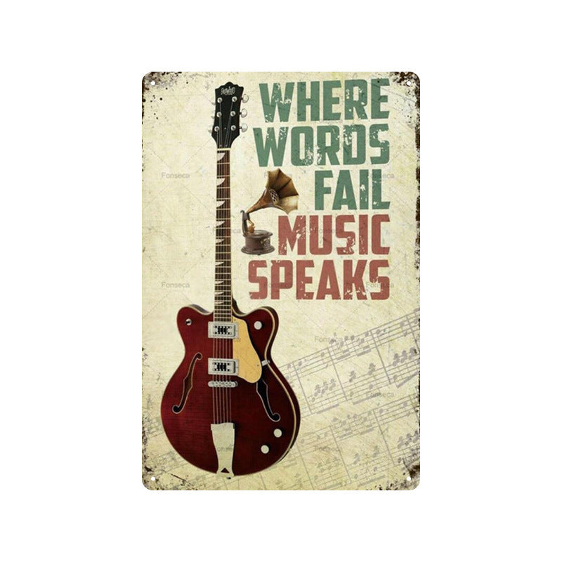 Rock Music Retro Tin Sign