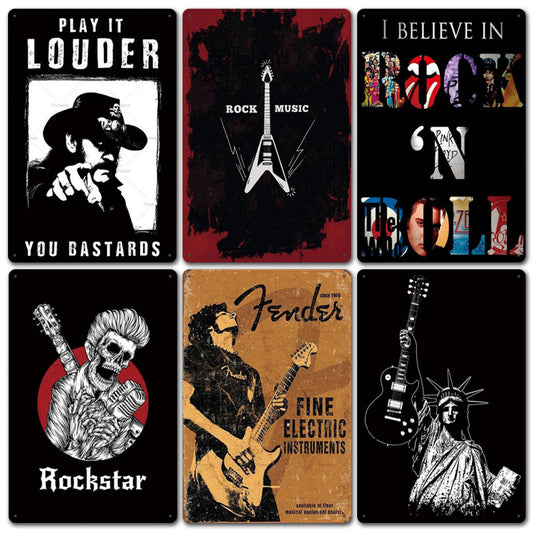 Rock Music Retro Tin Sign
