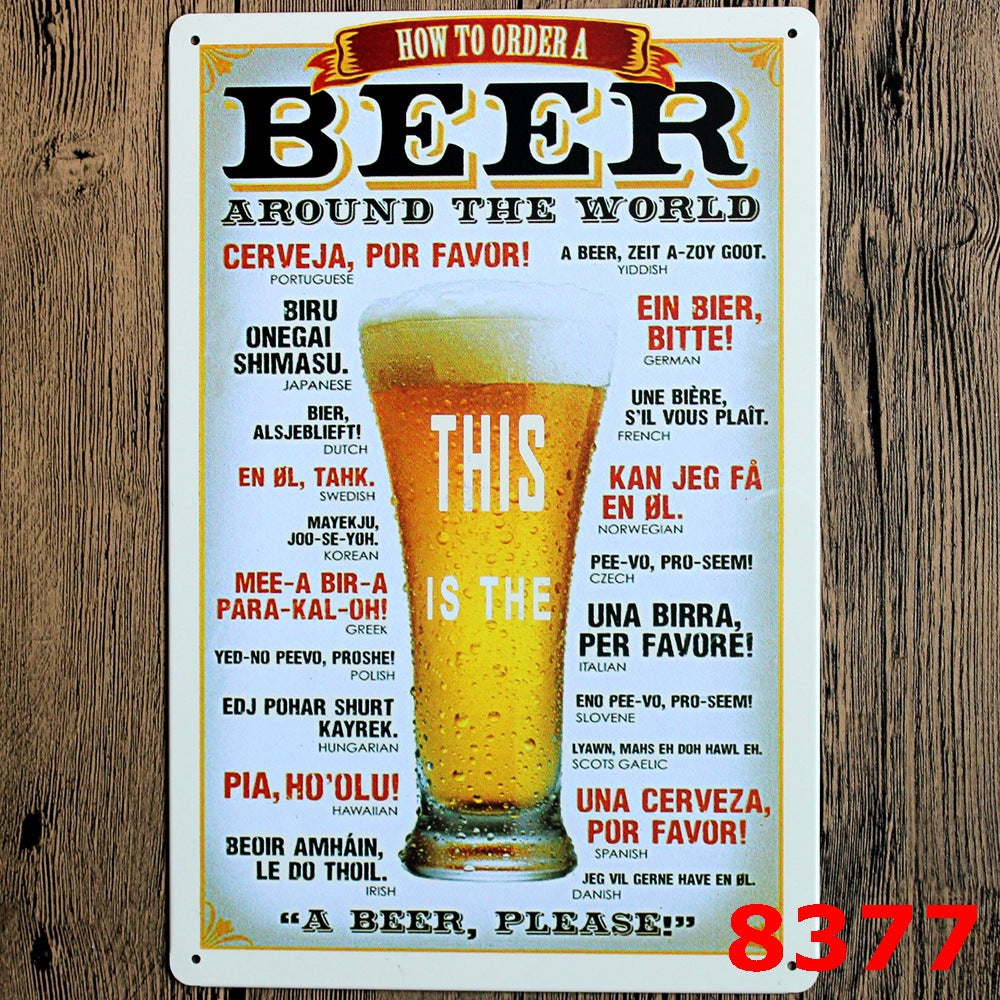 Food & Drinks Metal Tin Sign Collection - Multiple Variants