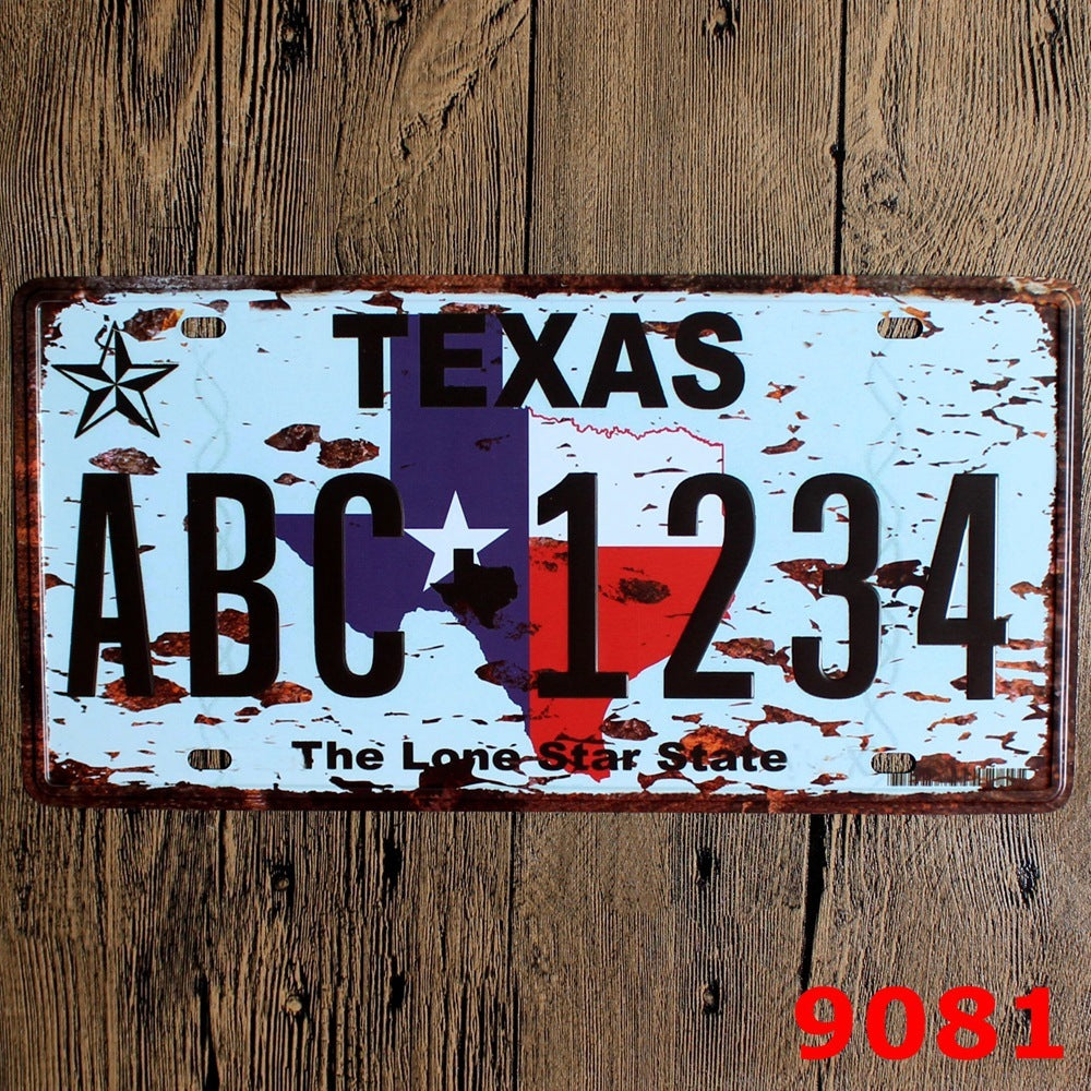 License Plate Decorative Sign
