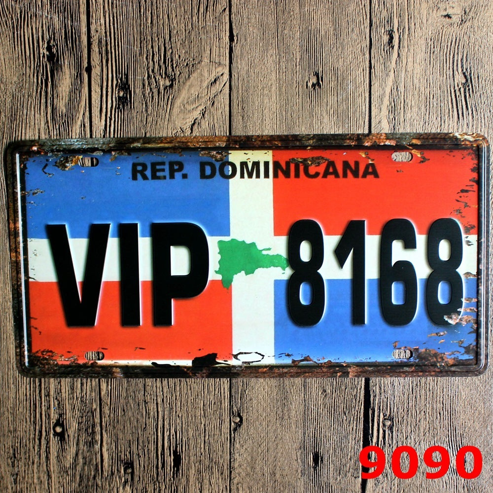 License Plate Decorative Sign