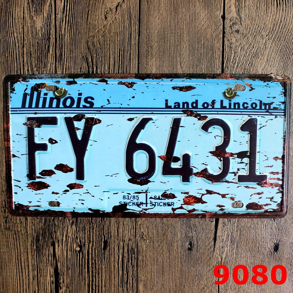 License Plate Decorative Sign