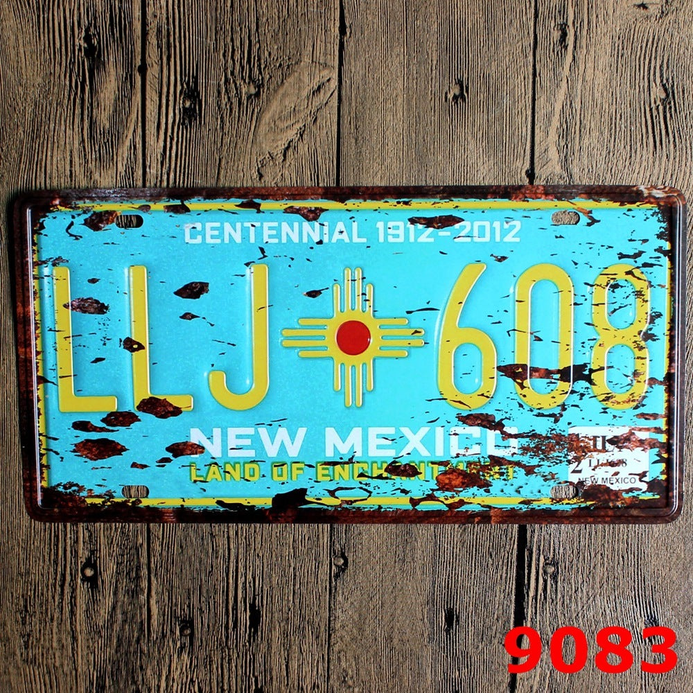 License Plate Decorative Sign