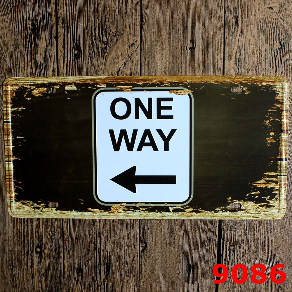 License Plate Decorative Sign