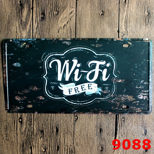 License Plate Decorative Sign