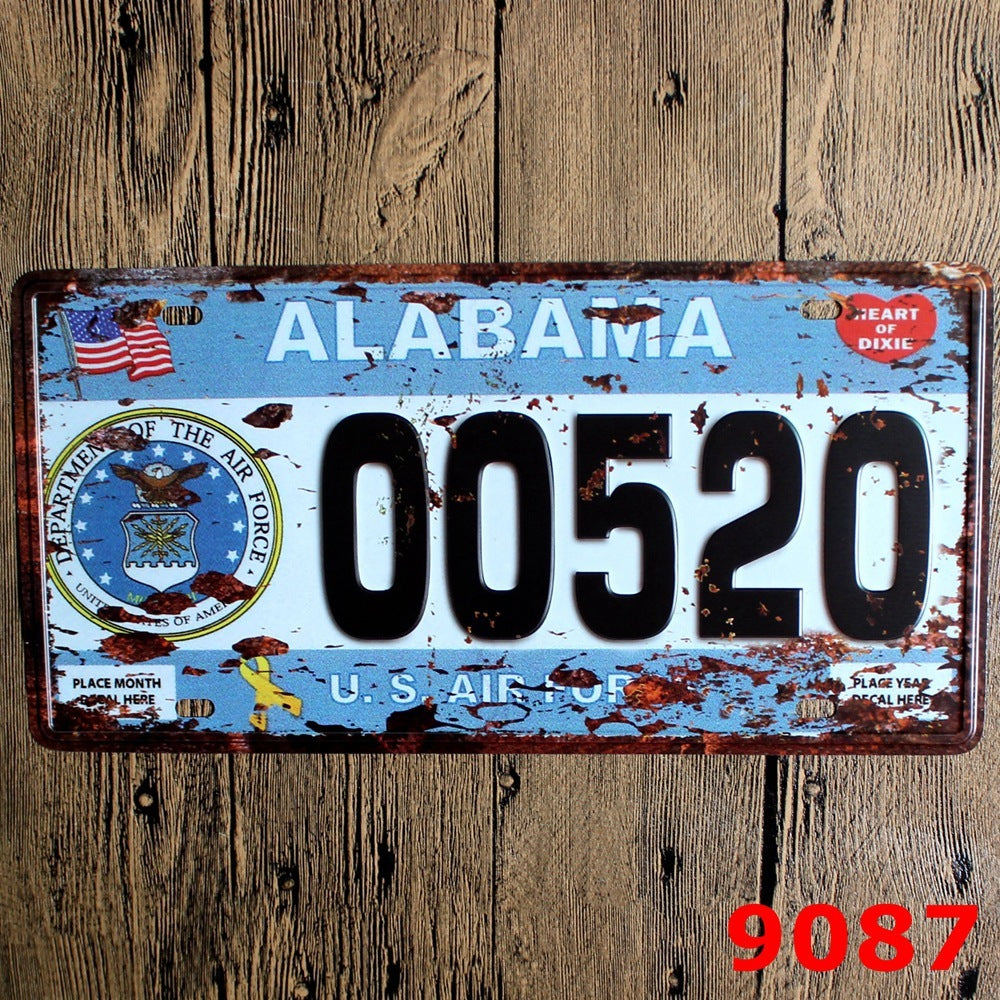 License Plate Decorative Sign