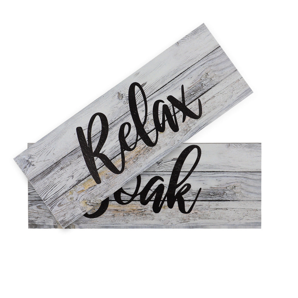 Rustic Bathroom Wooden Sign