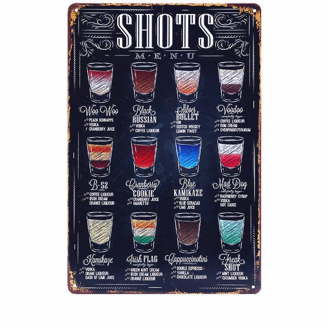 Kitchen Metal Tin Sign  Collection - Multiple Variants