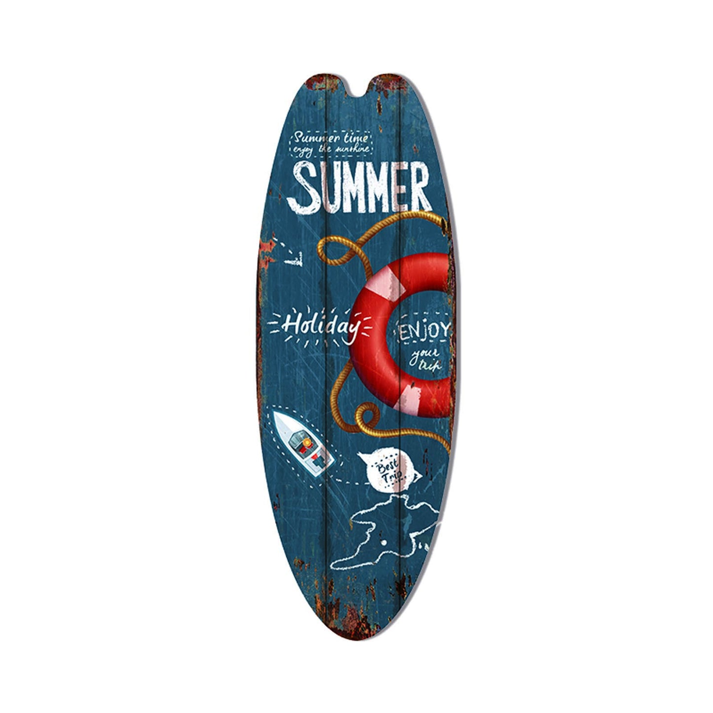 Wooden Surfboard Sign