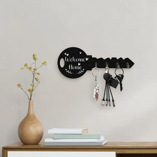 Vintage Wooden Key Shaped Key Hook