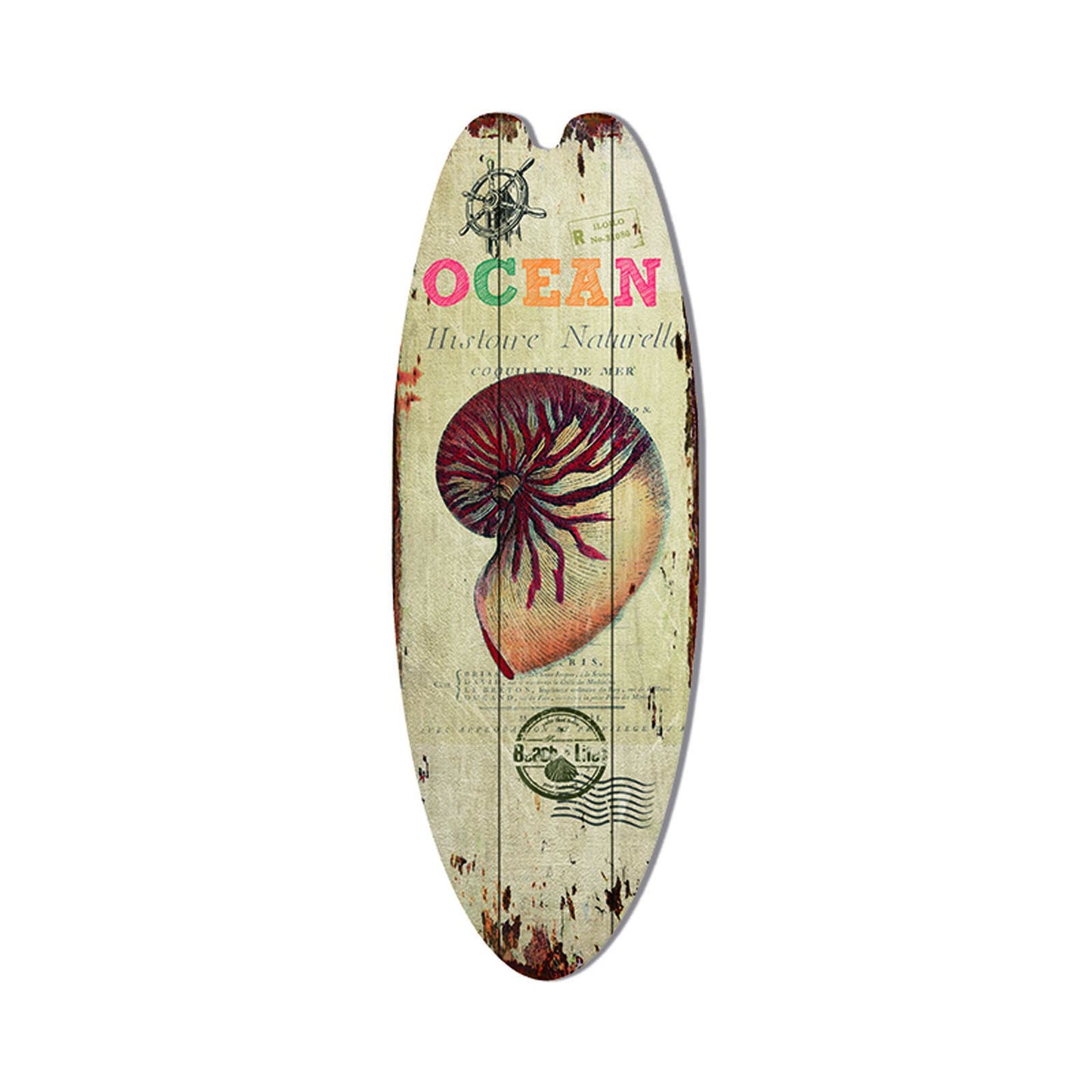 Wooden Surfboard Sign