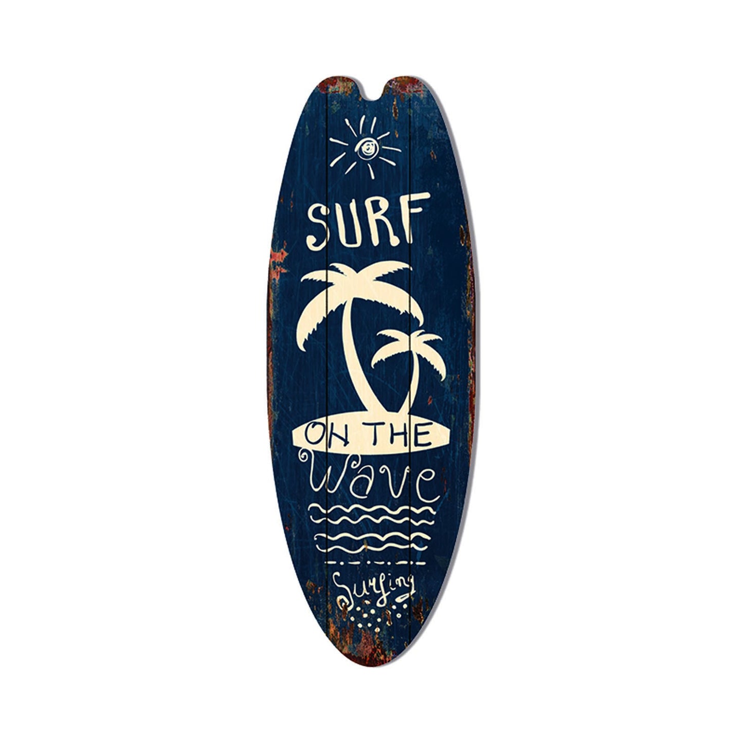 Wooden Surfboard Sign