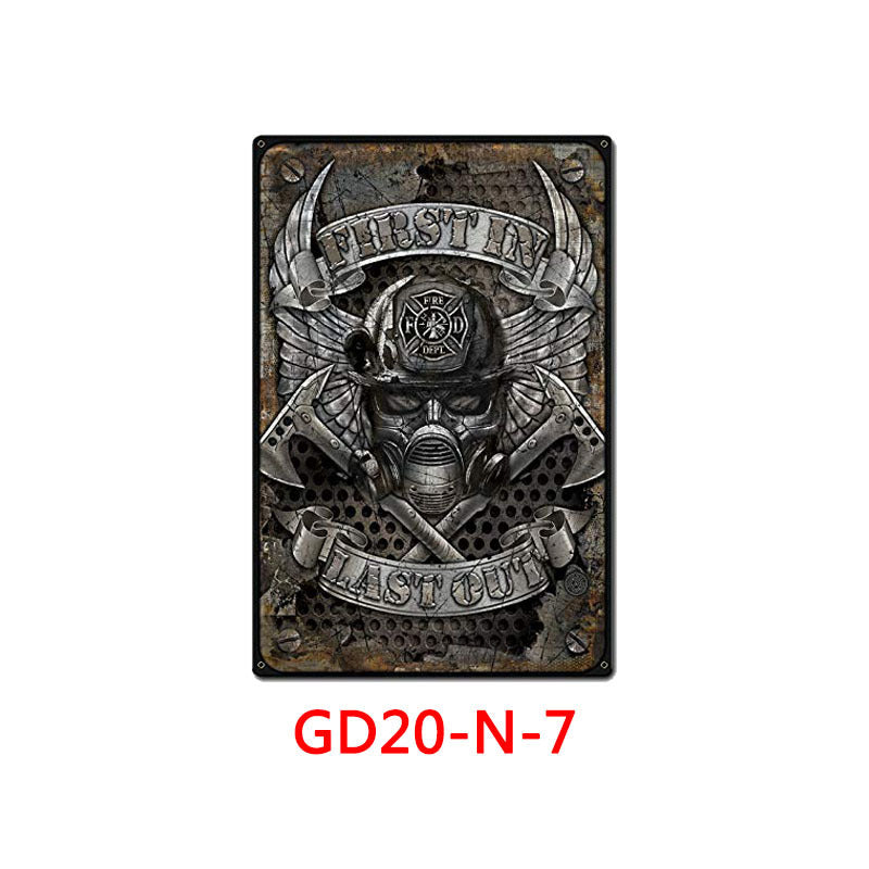 Firefighters Metal Tin Sign