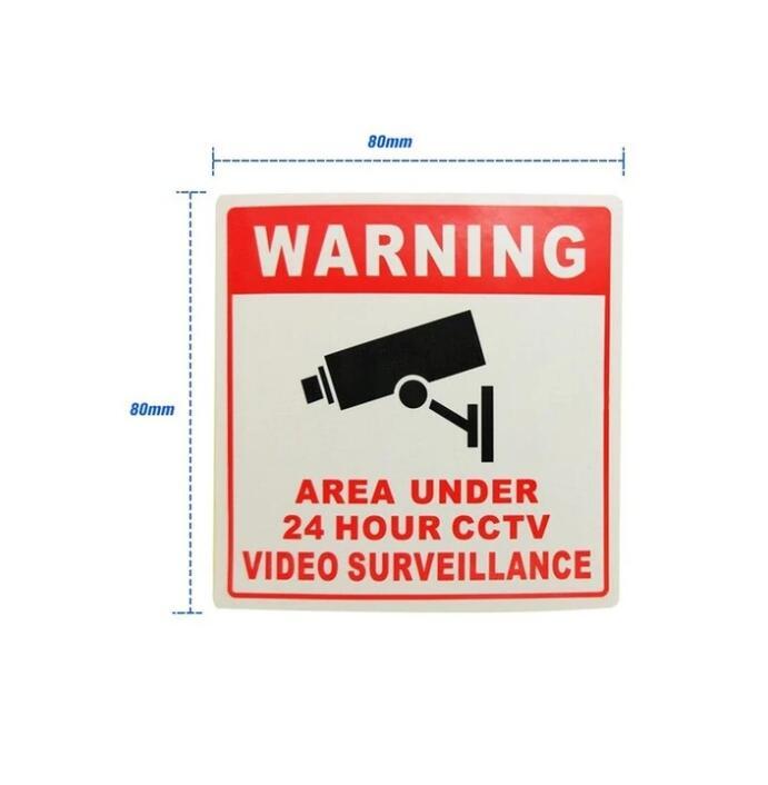 Surveillance Camera Warning Sign Stickers