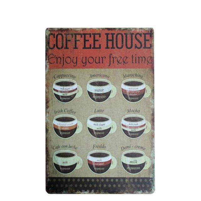 Kitchen Metal Tin Sign  Collection - Multiple Variants