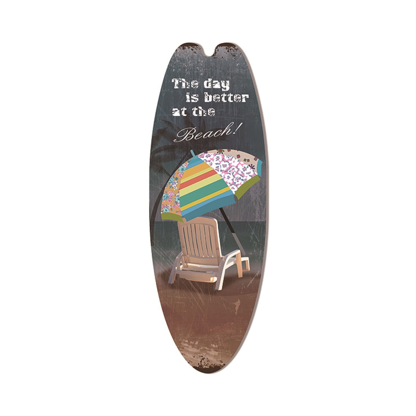 Wooden Surfboard Sign
