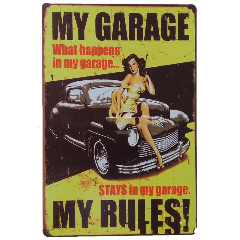 Retro Tin Garage Sign
