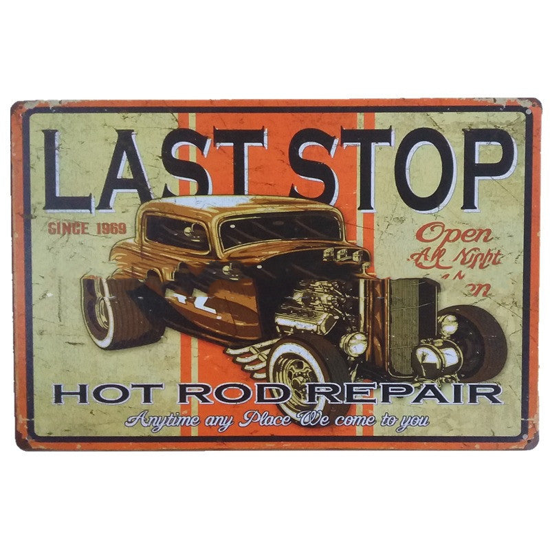 Retro Tin Garage Sign