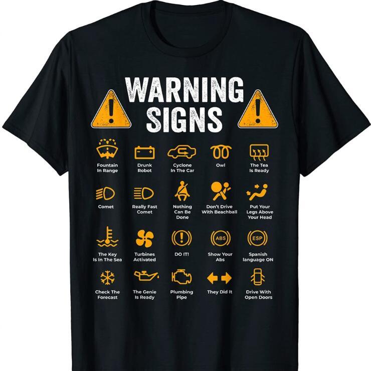 Men's Funny Car Warning T-shirt