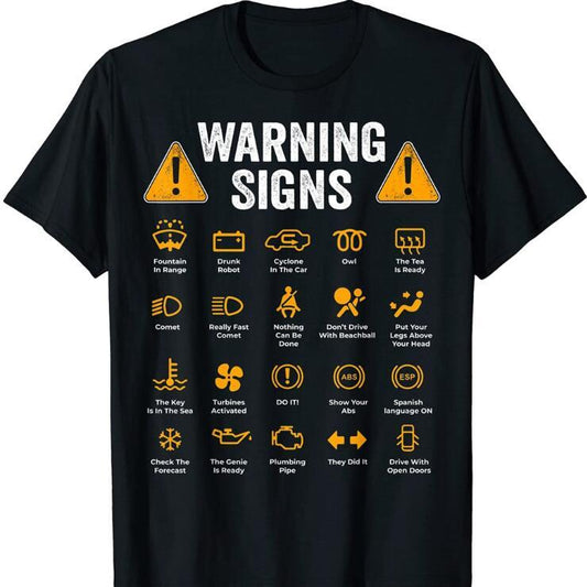 Men's Funny Car Warning T-shirt