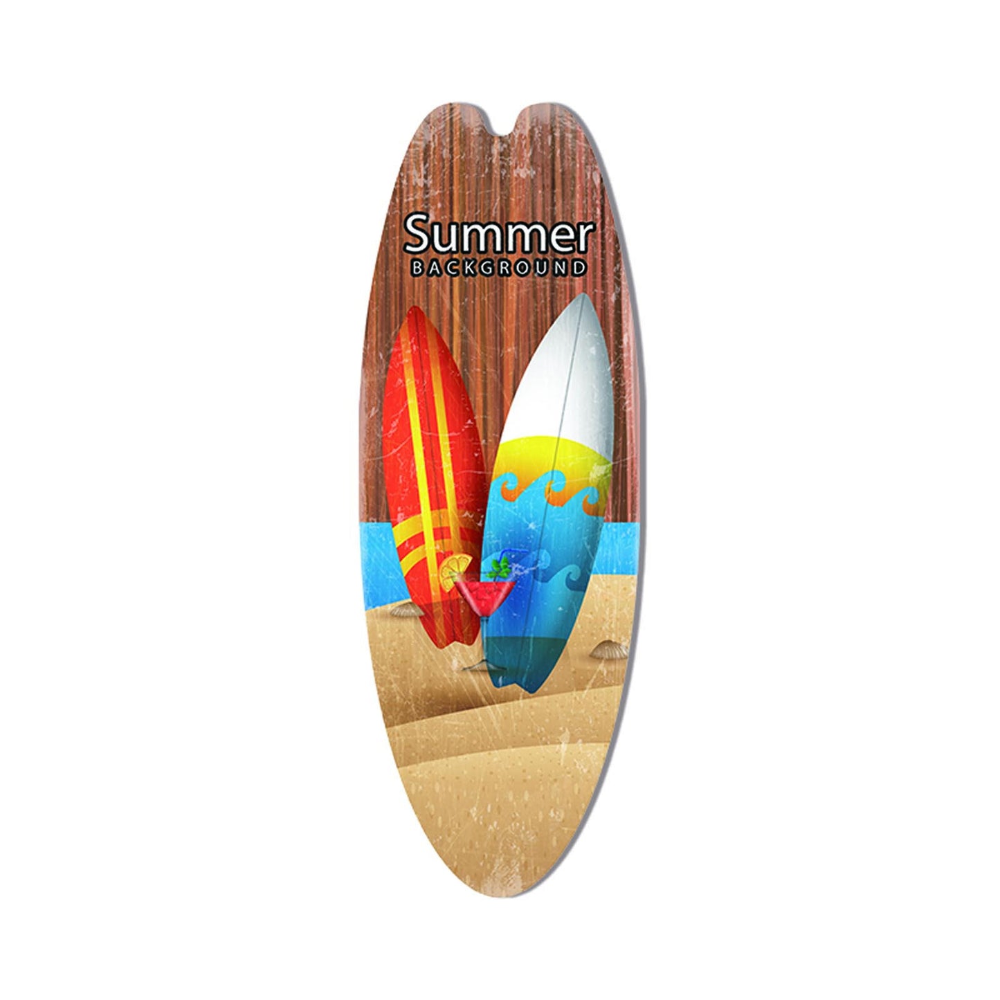 Wooden Surfboard Sign