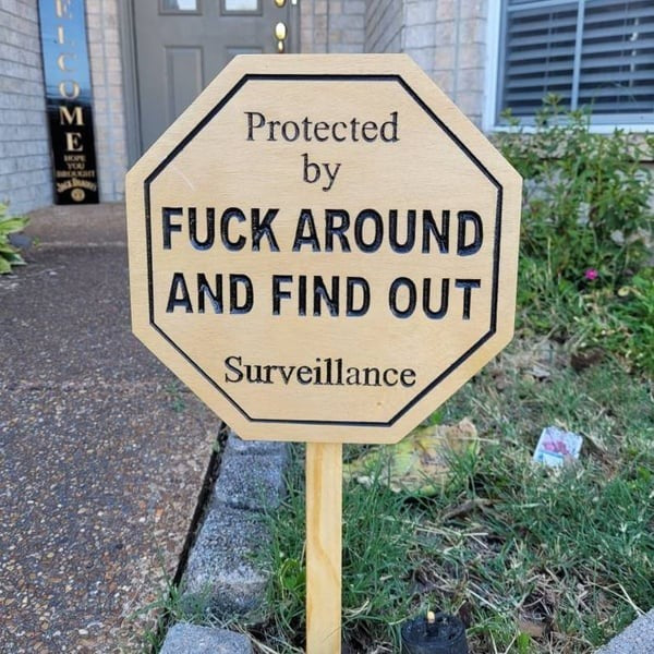 FAFO Warning Sign