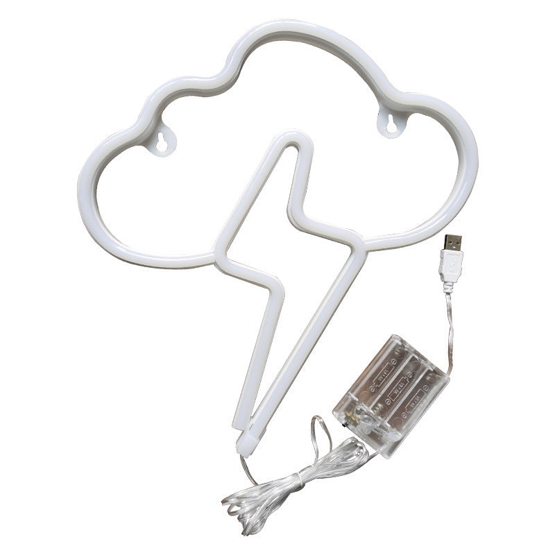 Clouds Lightning Neon Sign