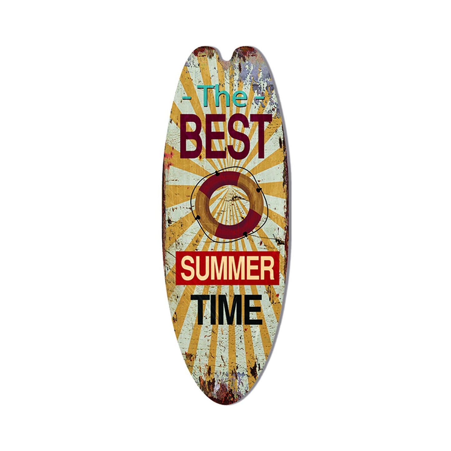 Wooden Surfboard Sign