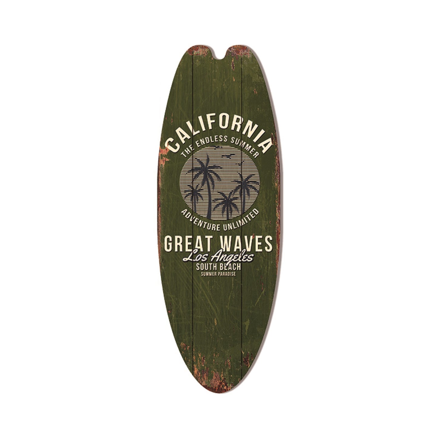 Wooden Surfboard Sign