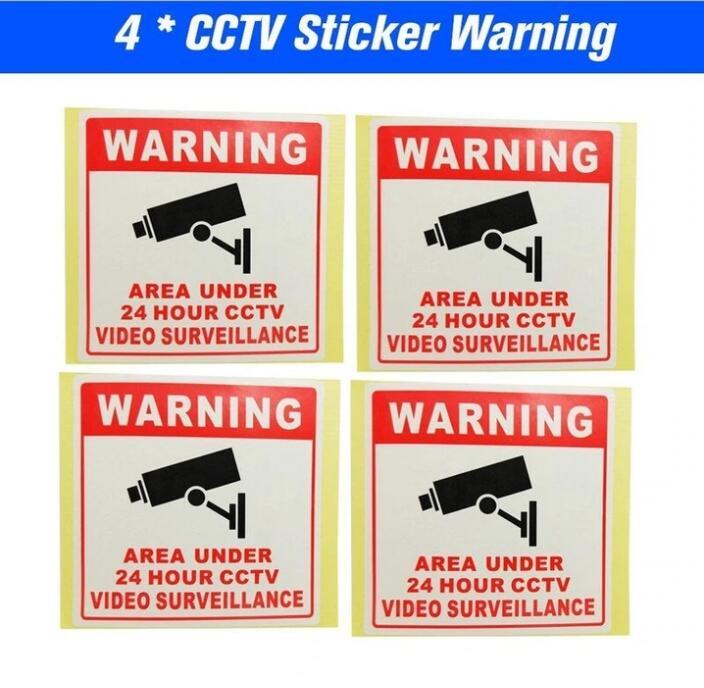 Surveillance Camera Warning Sign Stickers