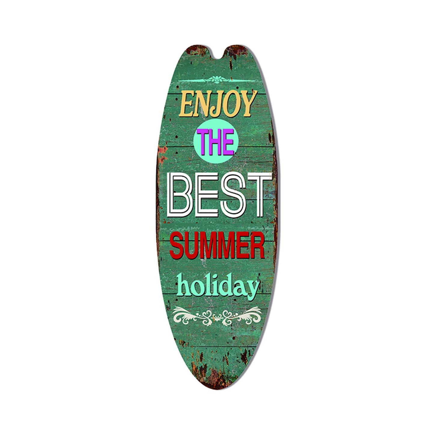 Wooden Surfboard Sign