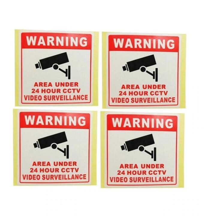 Surveillance Camera Warning Sign Stickers