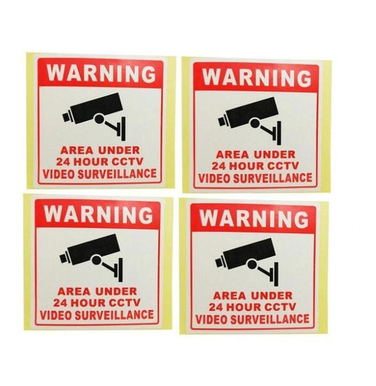 Surveillance Camera Warning Sign Stickers