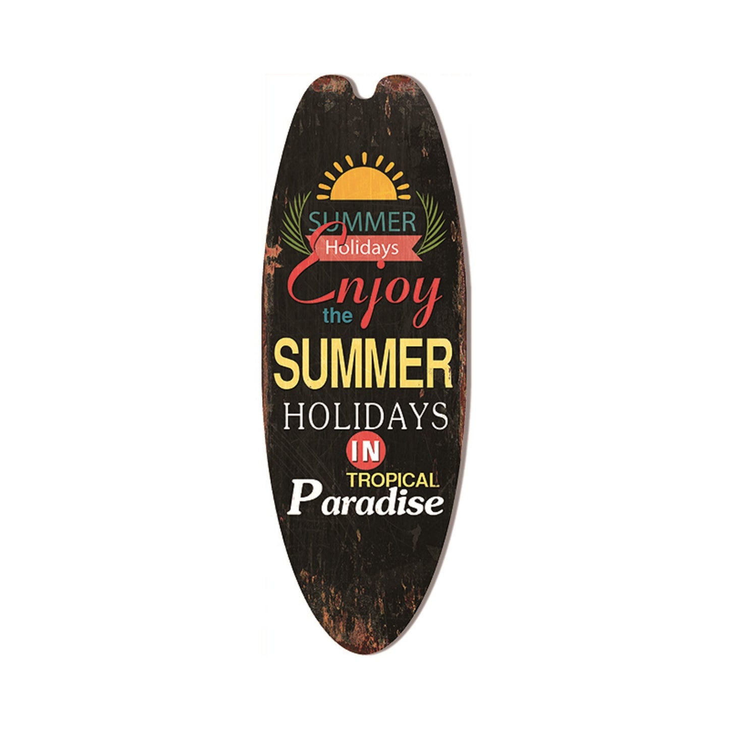 Wooden Surfboard Sign