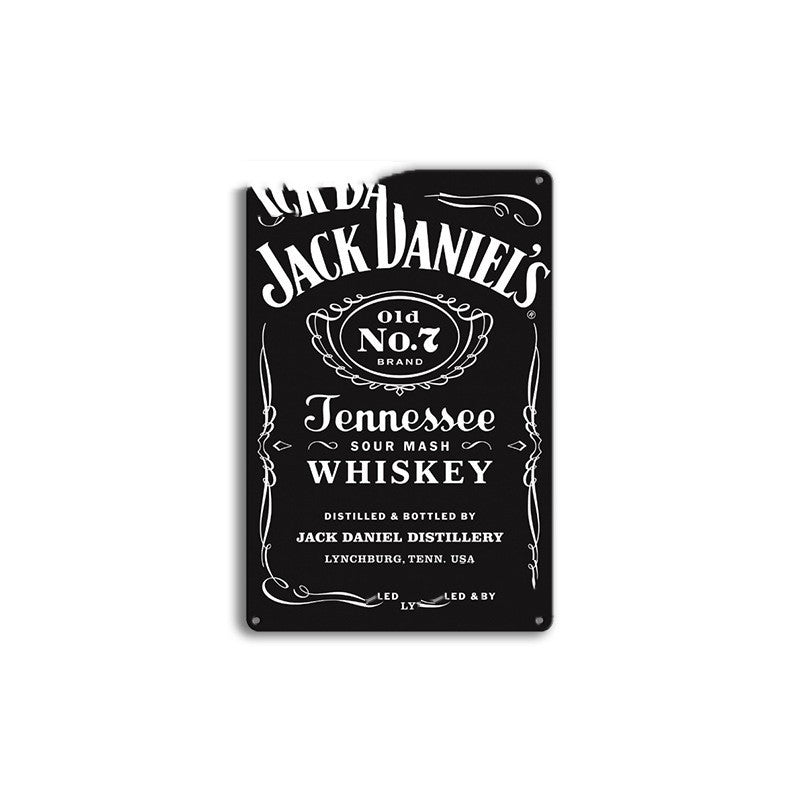 Black & White Metal Tin Sign
