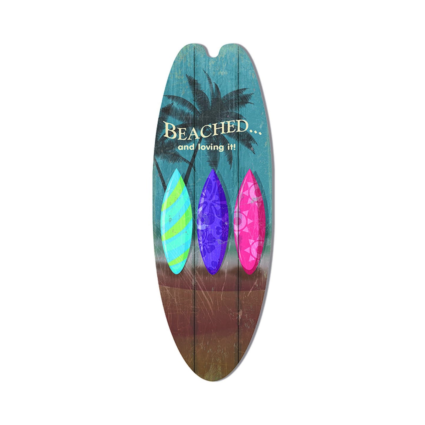 Wooden Surfboard Sign