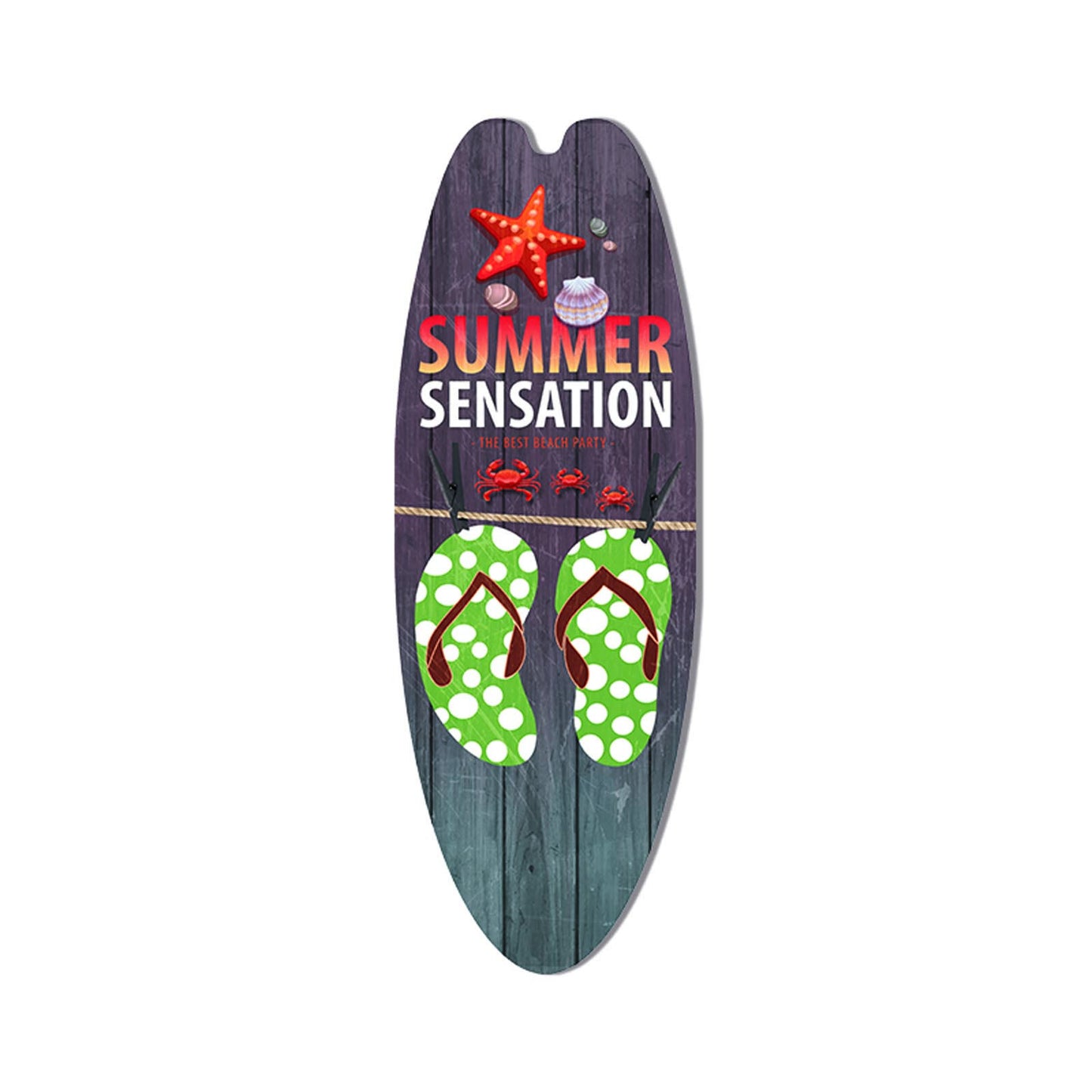 Wooden Surfboard Sign
