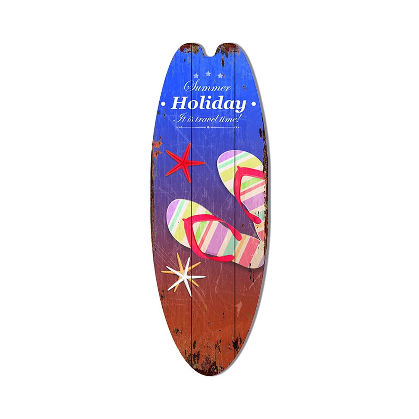 Wooden Surfboard Sign