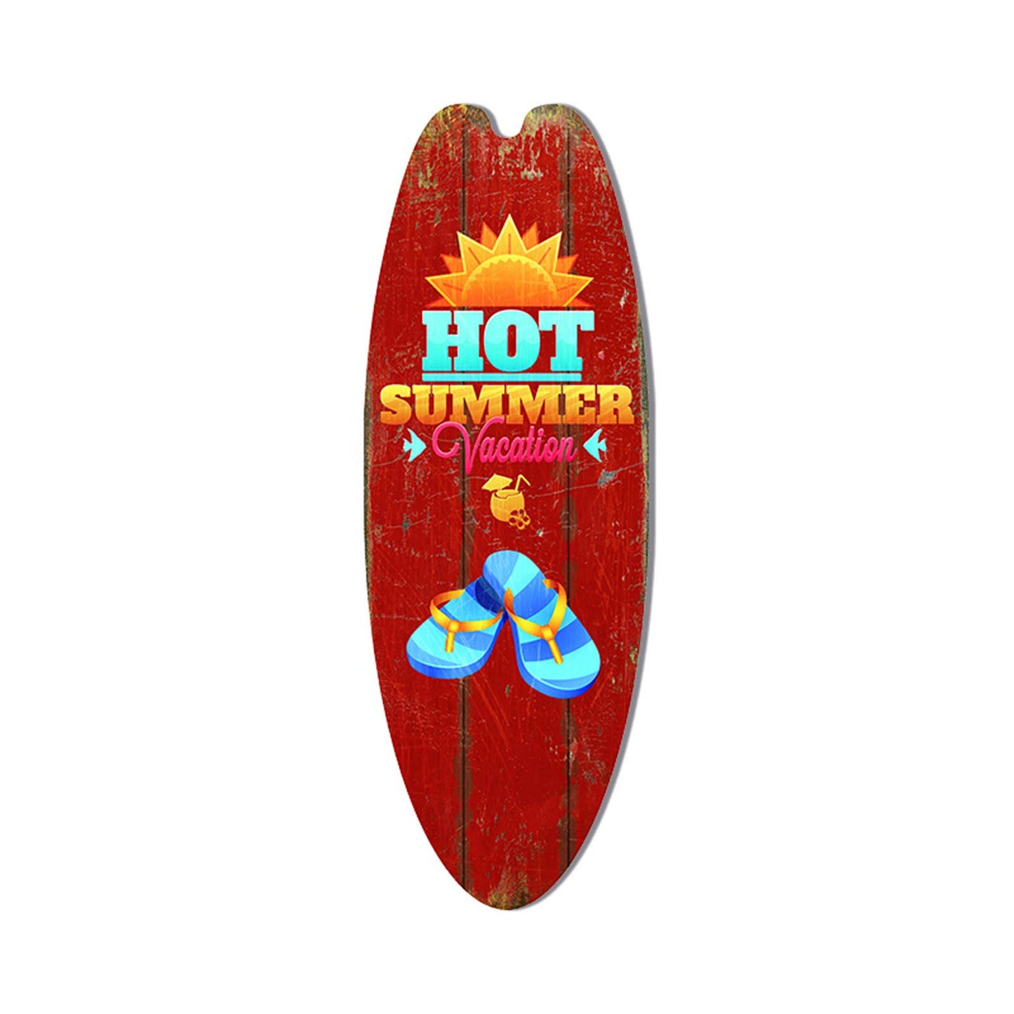 Wooden Surfboard Sign