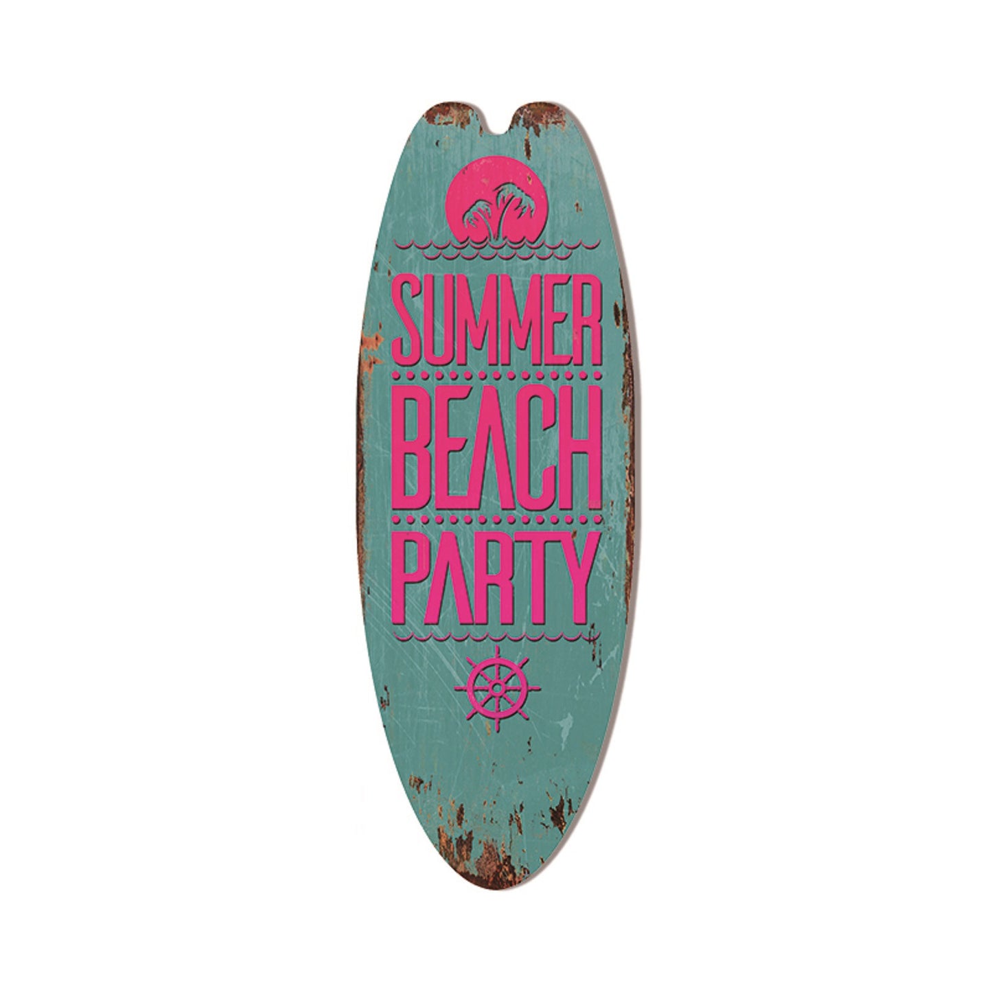 Wooden Surfboard Sign